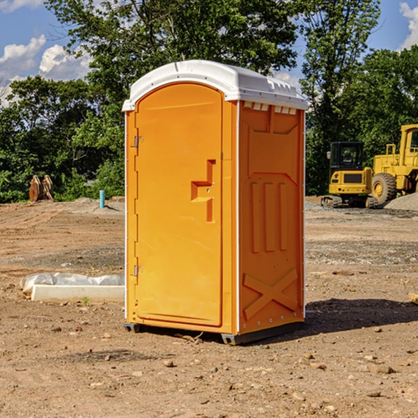 how often are the porta potties cleaned and serviced during a rental period in Fish Lake IN